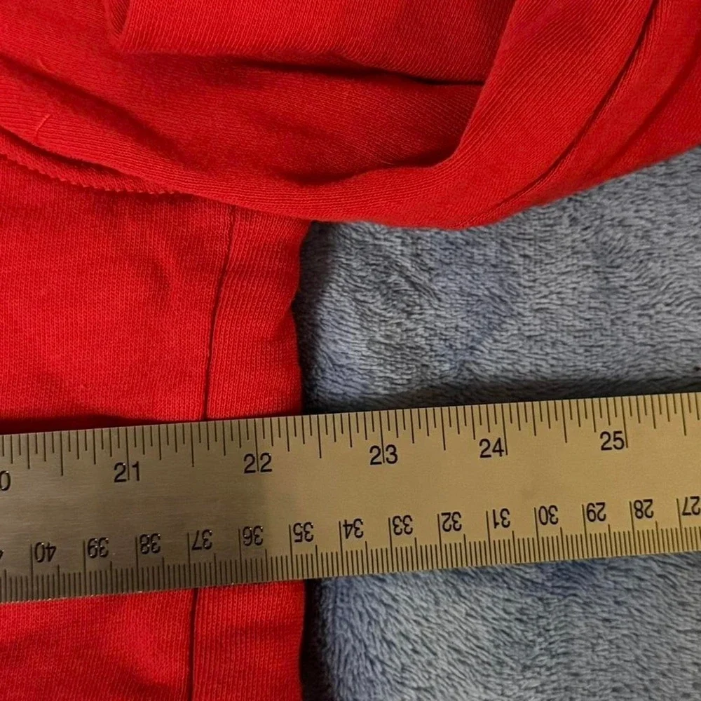 Red LRG zip up hoodie with black accents men Size XL